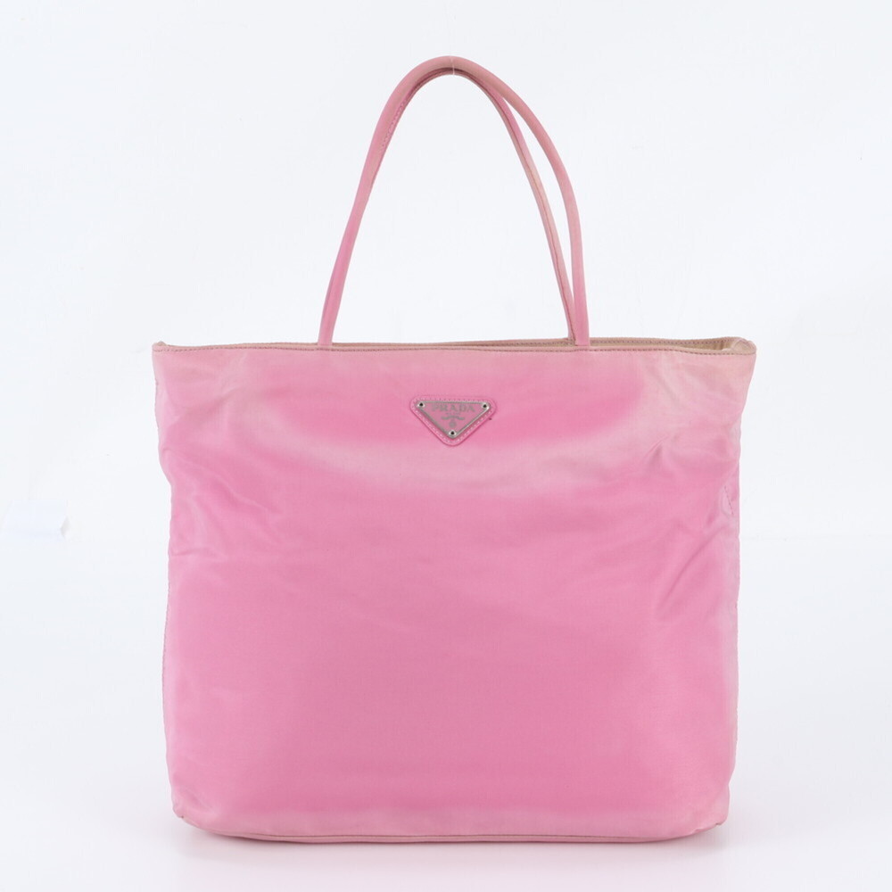 Prada Tessuto Nylon Triangle Logo Tote Bag Shoulder Handbag for Women